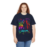 Reaper Of Neon Flames Unisex Heavy Cotton Tee Dark Energy Skull Design Powerful Streetwear Statement For Bold Rebels And Night Warriors