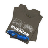 Exotic Blue Supercar Roadster Blueprint Art Unisex Heavy Cotton Tee Premium Streetwear Car Enthusiast Gift Performance Inspired Design Shirt