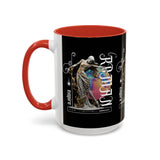 Sculptural Future Statue Art Accent Coffee Mug 11oz 15oz Greek Goddess Cosmic Abstract Splash Bold Artistic Streetwear Ceramic Cup