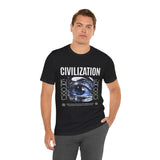 Civilization Eye Of Memory Graphic Unisex Jersey Short Sleeve Tee Futuristic Visionary Streetwear Bold Abstract Blue Eye T Shirt