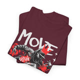 Move With Flow Breakdance Graphic Unisex Heavy Cotton Tee Hip Hop Streetwear Dance Rhythm Urban Style T Shirt