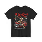 Betrayed Angel Destroy Graphic Unisex Heavy Cotton T Shirt Edgy Gothic Streetwear Bold Motivational Urban Fashion Outfit