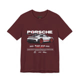 Porsche High-Performance Track Machine Blueprint Design Unisex Heavy Cotton Tee Powerful Street Racing Inspired Graphic Shirt