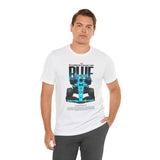 Blue Formula Race Car Graphic Unisex Heavy Cotton Tee High Speed Streetwear for Motorsport Fans and Racing Lifestyle Enthusiasts