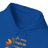 Ho’oponopono Sunflower Unisex Hoodie Heavy Blend Pullover Sweatshirt Healing Affirmation Spiritual Gratitude Mindfulness Positive Energy Streetwear