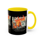 Money Is Not Just Currency Burning Dollar Graphic Accent Coffee Mug 11oz 15oz Hustler Motivational Cash Fire Design