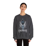 Existence Dystopian Society Cyborg Unisex Heavy Blend Crewneck Sweatshirt Futuristic Sci Fi Robotic Graphic Cyberpunk Streetwear Pullover