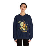 Lunar Legacy Astronaut Art Unisex Heavy Blend Crewneck Sweatshirt Bold Space Exploration Graphic Streetwear Pullover Premium Cosmic Design Soft Fleece Warm Comfortable Everyday Wear Perfect Gift for...