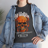 Wildfire Skull Flames Unisex Heavy Cotton Tee Gothic Inferno Graphic Bold Streetwear Motivational Statement T Shirt