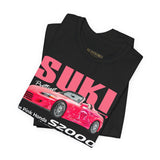 Pink Custom Roadster Blueprint Art Unisex Heavy Cotton Tee Retro Tuner Inspired Streetwear Graphic Shirt for Car Lovers and Daily Casual Wear