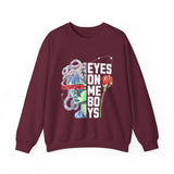 Eyes On Me Boys Medusa Crewneck Comfortable Unisex Heavy Blend Sweatshirt Mythological Streetwear Bold Empowerment Design for Self Expression Perfect Gift for Friends Birthdays Cozy Days Casual Wear