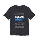 Blue Hypercar Artwork Unisex Heavy Cotton Tee High Speed Performance Inspired Streetwear Graphic Shirt For Car Enthusiasts And Automotive Art Collectors