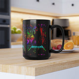 Reaper Of Neon Flames Mug 11oz 15oz Vibrant Gothic Energy Ceramic Coffee Cup Cosmic Skull Artwork Perfect Gift For Artists Dreamers And Night Rebels