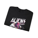 Aliens Exist UFO Graphic Unisex Heavy Blend Crewneck Sweatshirt Sci Fi Streetwear Alien Space Pullover