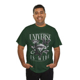 Universe Is Wide Graphic Unisex Heavy Cotton Tee Cosmic Galaxy Butterfly Space Streetwear T Shirt