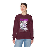 Unisex Heavy Blend Crewneck Sweatshirt Apocalypse Chaos Graphic Pullover Black Greek Statue Vaporwave Streetwear Bold Futuristic Artistic Fashion Outfit