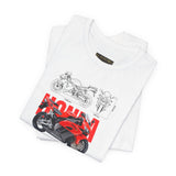 Honda CBR Superbike Blueprint Racing Motorcycle Graphic Tee Sport Bike Track Design T Shirt For Riders Speed Lovers Motorsport Streetwear Gift