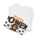 Mask Power Anonymous Strength Graphic Unisex Heavy Cotton Tee Bold Urban Streetwear Empowerment Hacker Inspired Motivational T Shirt