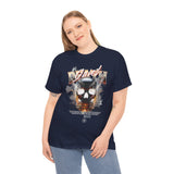 Death Silence Skull Fire Graphic Unisex Heavy Cotton Tee Gothic Horror Streetwear Bold Vintage Dark Flame Skull T Shirt