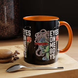 Eyes On Me Boys Medusa Accent Coffee Mug 11oz 15oz Mythological Streetwear Bold Empowerment Design Perfect Gift for Coffee Lovers Friends Birthdays Daily Motivation