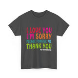 Ho’oponopono Unisex T Shirt Healing Affirmation Tee Spiritual Gratitude Mindfulness Inspired Positive Energy Heavy Cotton Graphic Top