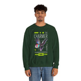 The Charmer Unisex Heavy Blend Crewneck Sweatshirt Futuristic Butterfly Neon Cyber Aesthetic Graphic Pullover Streetwear Fashion