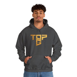 Top G Andrew Tate Graphic Hoodie Black Unisex Streetwear Motivational Hustle Pullover Sweatshirt Gold Typography Design