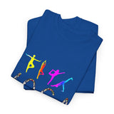 Yoga Graphic Unisex T Shirt Colorful Pose Typography Tee Spiritual Mindfulness Meditation Fitness Lifestyle Heavy Cotton Top for Men and Women
