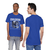 Civilization Eye Of Memory Graphic Unisex Jersey Short Sleeve Tee Futuristic Visionary Streetwear Bold Abstract Blue Eye T Shirt