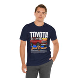 Toyota Land Cruiser Classic Off Road SUV Inspired Illustrated 4x4 Adventure Graphic T Shirt Vintage Overland Utility Vehicle Automotive Streetwear Rugged Travel Lifestyle Gift For SUV Enthusiasts