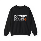 Mars Exploration Unisex Crewneck Sweatshirt Futuristic Space Adventure Graphic Cozy Sci Fi Design Inspirational Streetwear Perfect Gift for Space Lovers and Dreamers