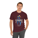 Cosmic Catalyst Unisex Jersey Short Sleeve Tee Graphic T-Shirt Futuristic Sci Fi Space Astronaut Cyberpunk Streetwear Bold Galaxy Design Alpha Mindset Fashion