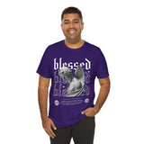 Blessed Angel Statue Graphic Unisex Jersey Short Sleeve Tee Gothic Streetwear Aesthetic Spiritual Bold Artistic Fashion T Shirt