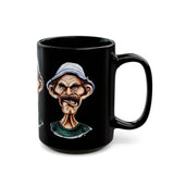 Grumpy Street Legend Ceramic Mug Funny Comic Art Coffee Cup Bold Urban Caricature Design Perfect Gift for Humor Lovers, Artists, and Streetwear Fans Ideal for Office, Home, and Studio
