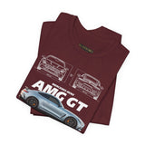 Silver Grand Tourer Coupe Artwork Unisex Heavy Cotton Tee High Performance Inspired Streetwear Graphic Shirt For Car Lovers And Modern Automotive Art Fans