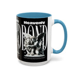 Heavenly Bond Accent Coffee Mug 11oz 15oz Angel And Lion Statue Spiritual Artistic Graphic Ceramic Cup Bold Motivational Streetwear Inspired Fashion Drinkware