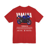 R3 Inspired Sport Motorcycle Art Unisex Heavy Cotton Tee Dynamic Streetwear Graphic for Riders and Moto Enthusiasts