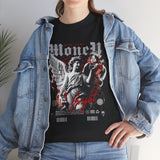 Money Bright Unisex Heavy Cotton Tee Angel Statue Graphic Gothic Streetwear Red Neon Aesthetic Artistic Fashion Statement T Shirt