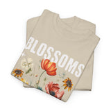 Blossoms Floral Graphic Unisex Heavy Cotton Tee Comfortable Streetwear Timeless Charm Motivational Nature Inspired T Shirt Perfect Gift for Garden Lovers Friends Birthdays Casual Everyday Wear