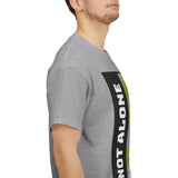 Unisex Not Alone Alien T Shirt Cartoon UFO Graphic Tee Extraterrestrial Sci Fi Space Themed Paranormal Conspiracy Inspired Streetwear Top