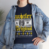 Hustler Original Money Maker Unisex Heavy Cotton Tee Streetwear Graphic Bold Dollar Bill Print Motivational Entrepreneur T Shirt