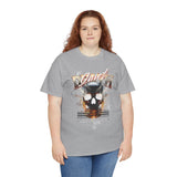 Death Silence Skull Fire Graphic Unisex Heavy Cotton Tee Gothic Horror Streetwear Bold Vintage Dark Flame Skull T Shirt