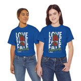 Love Fake Friendship Rose Graphic Unisex Heavy Cotton Tee Bold Statement Streetwear T Shirt Empowering Artistic Floral Design for Self Expression Perfect Gift for Friends Birthdays Parties Casual Wear