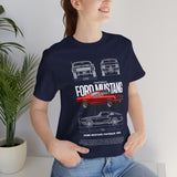 Ford Mustang Classic 1965 Fastback Muscle Car Illustration Unisex Heavy Cotton Tee Retro Collector Streetwear Gift Shirt
