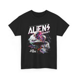 Aliens Exist UFO Graphic Unisex Heavy Cotton Tee Sci Fi Streetwear T Shirt Extraterrestrial Space Alien Design