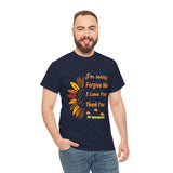 Ho’oponopono Sunflower Unisex T Shirt Healing Affirmation Tee Spiritual Gratitude Mindfulness Inspired Positive Energy Heavy Cotton Graphic Top
