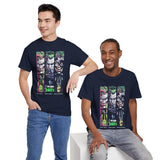 Three Chaos Faces Graphic T Shirt Dark Clown Villain Comic Style Streetwear Unisex Oversized Aesthetic Statement Tee