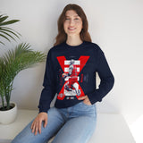 Air Ascent Unisex Sweatshirt Heavy Blend Motivational Streetwear Bold Red Black Athletic Design Premium Comfort Hustle Mindset Fashion For Achievers And Everyday Visionaries