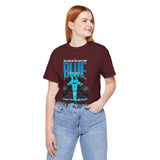 Blue Formula Race Car Graphic Unisex Heavy Cotton Tee High Speed Streetwear for Motorsport Fans and Racing Lifestyle Enthusiasts