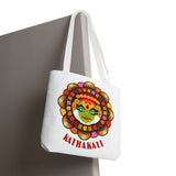 Kathakali Tote Bag Kerala Traditional Dance Art Canvas Bag Indian Culture Onam Festival Malayalam Heritage Ethnic Graphic Reusable Shopping Bag